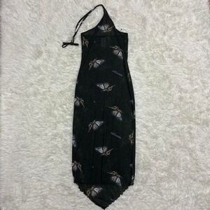 Fairycore Whimsigoth Cottagecore Halter Dress Collusion butterfly maxi dress